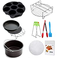 Accesorios para freidoras de aire- 7 Inch Kit De Accesorios De La Freidora De Aire-(10 juegos + 20 libro de recetas…